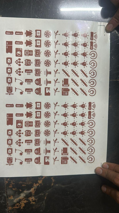 Gold Switch Stickers-1 Set (100 Stickers)