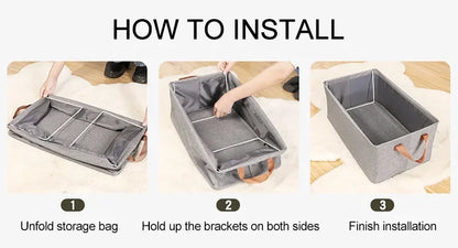 Fabric Brown Foldable Storage Box✨Flat 50 % OFF✨