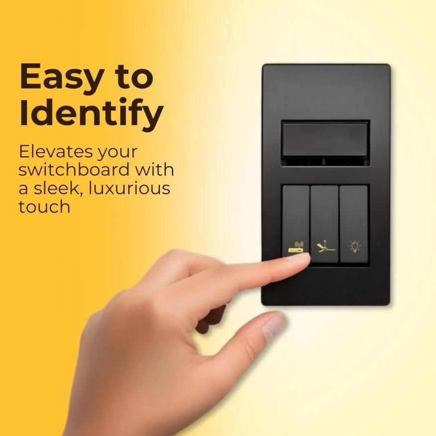 Gold Switch Stickers-1 Set (100 Stickers)