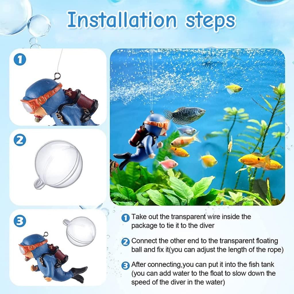 Last Day 50% OFF Floating Aquarium Diver Cartoon ( BUY 1 GET 1 FREE )