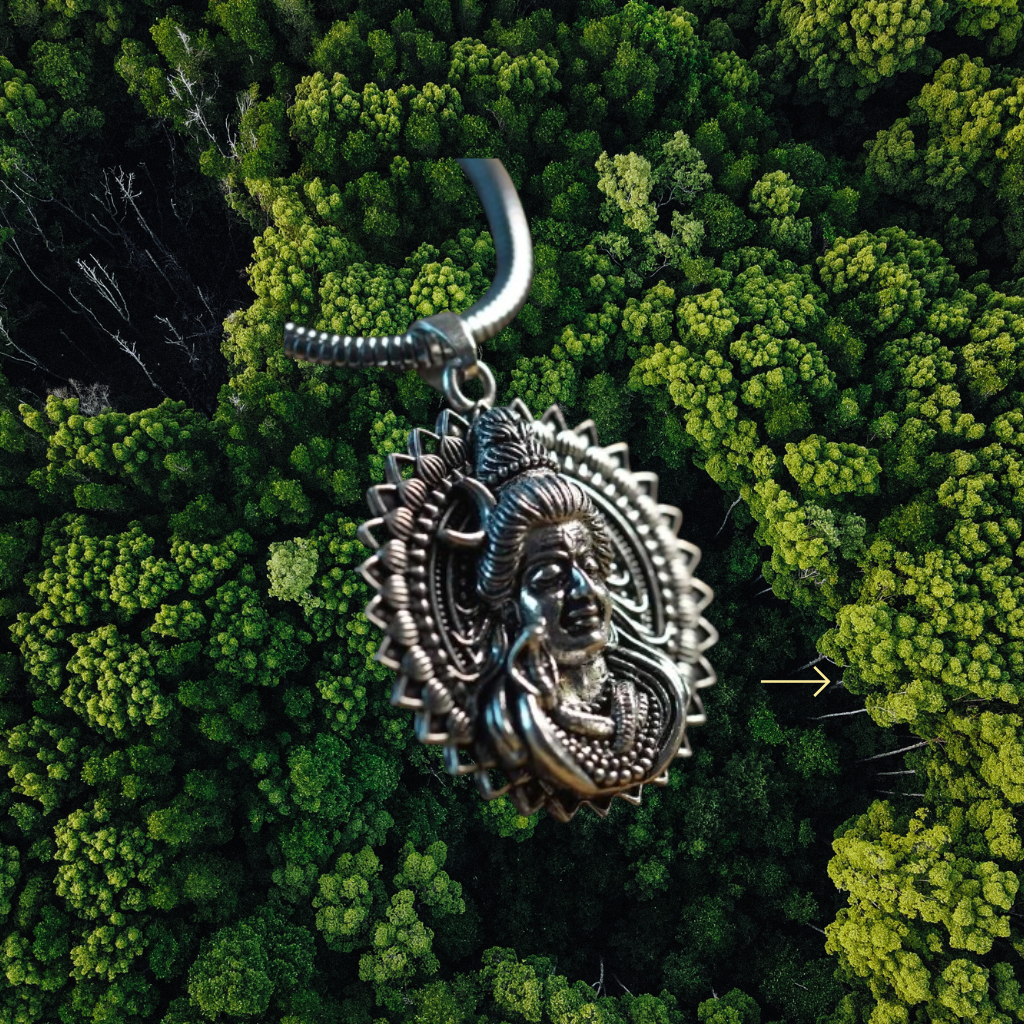 Lord Shiva Pendant with Snake Chain