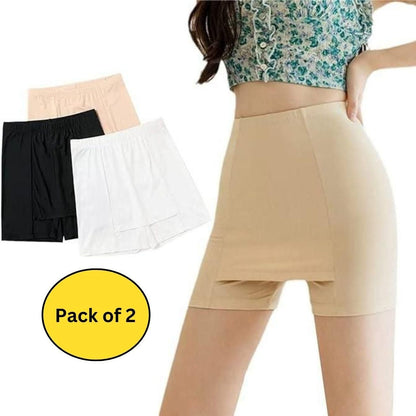 Women Front Double Layer Stretchable Crotch shorts (Buy 1 Get 1 Free✨)