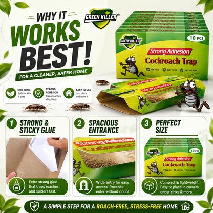 RoachCatch - Cockroach Trap | Strong Glue | Pack of 15