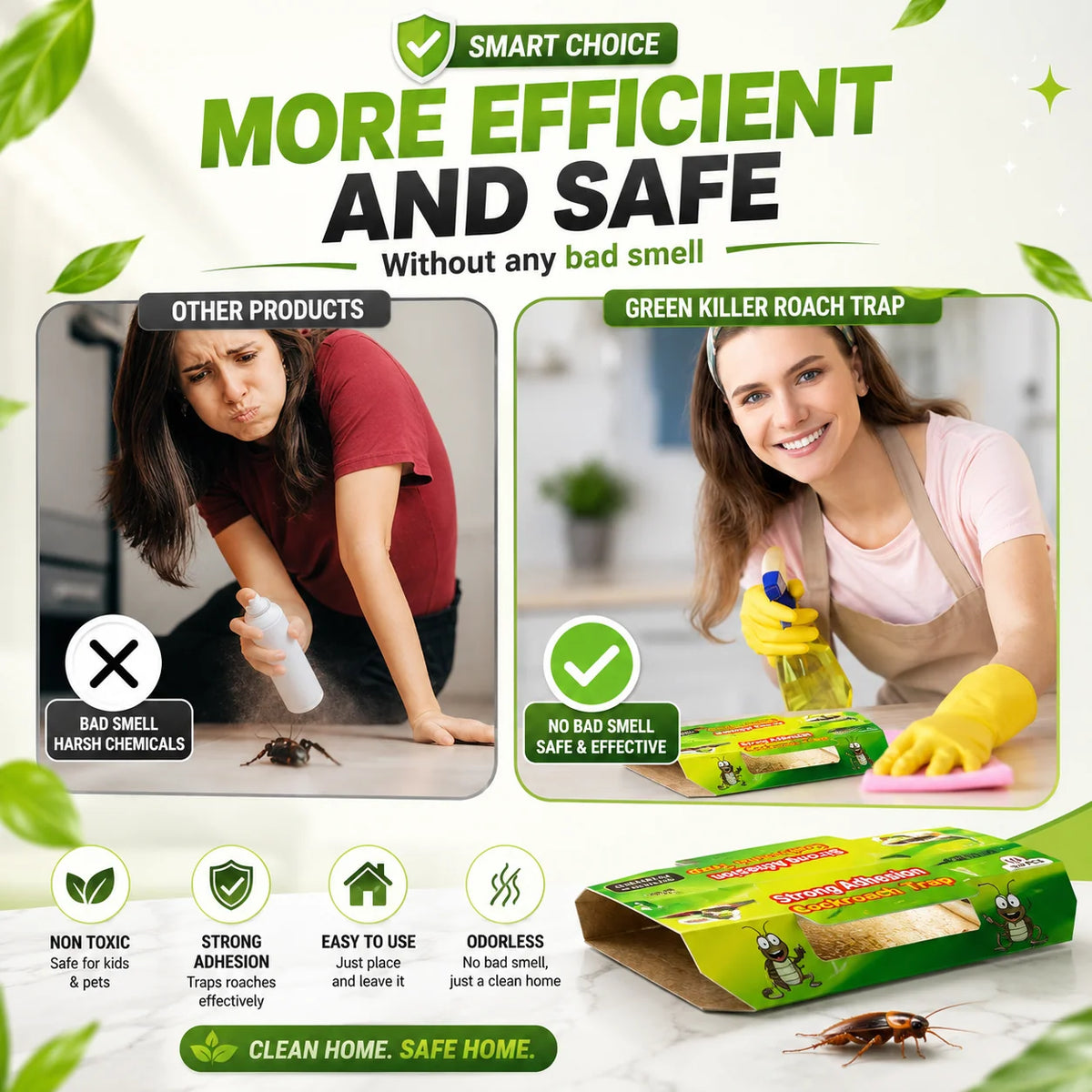 RoachCatch - Cockroach Trap | Strong Glue | Pack of 15