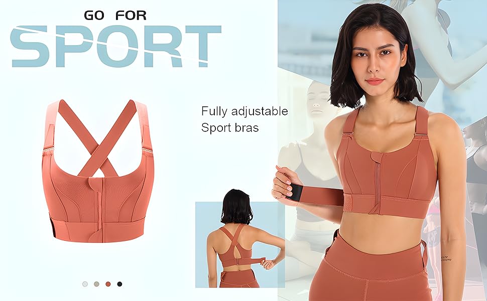 Ultimate Sports Bra for Women, High Impact Sports Bra (BLACK)