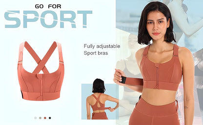 Ultimate Sports Bra for Women, High Impact Sports Bra (BLACK)